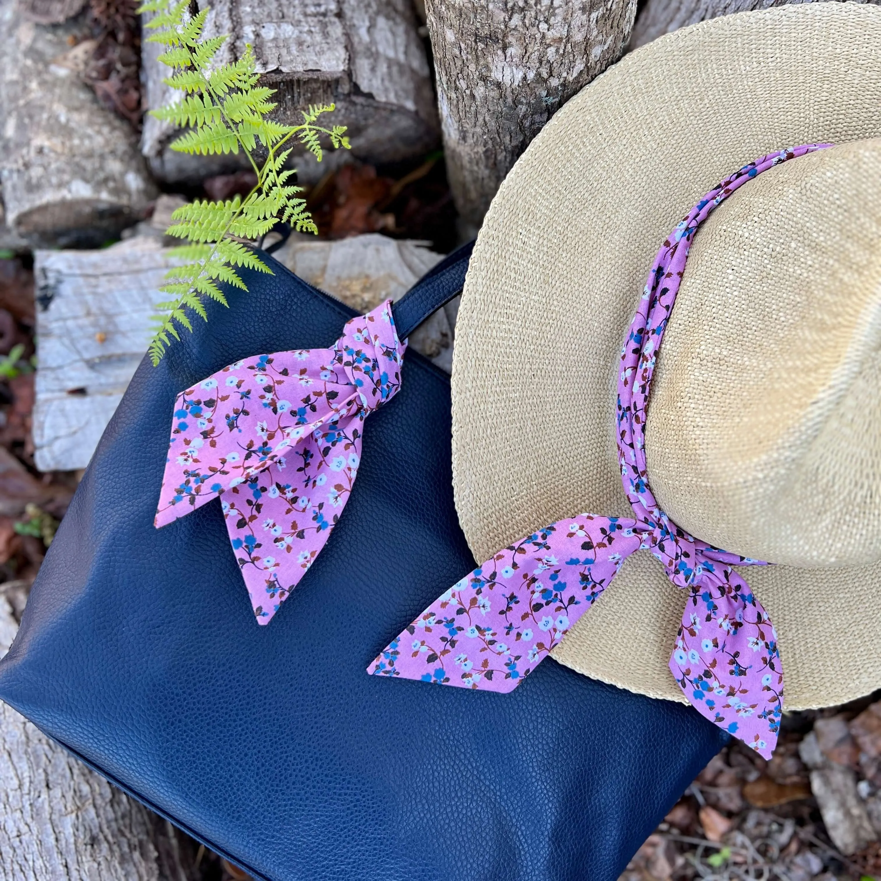 Purse Scarf - Spring Dusty Pink Floral Scarf