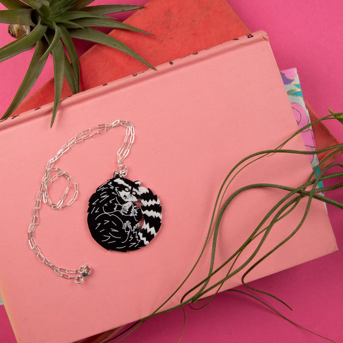 Raccoon Pendant Necklace