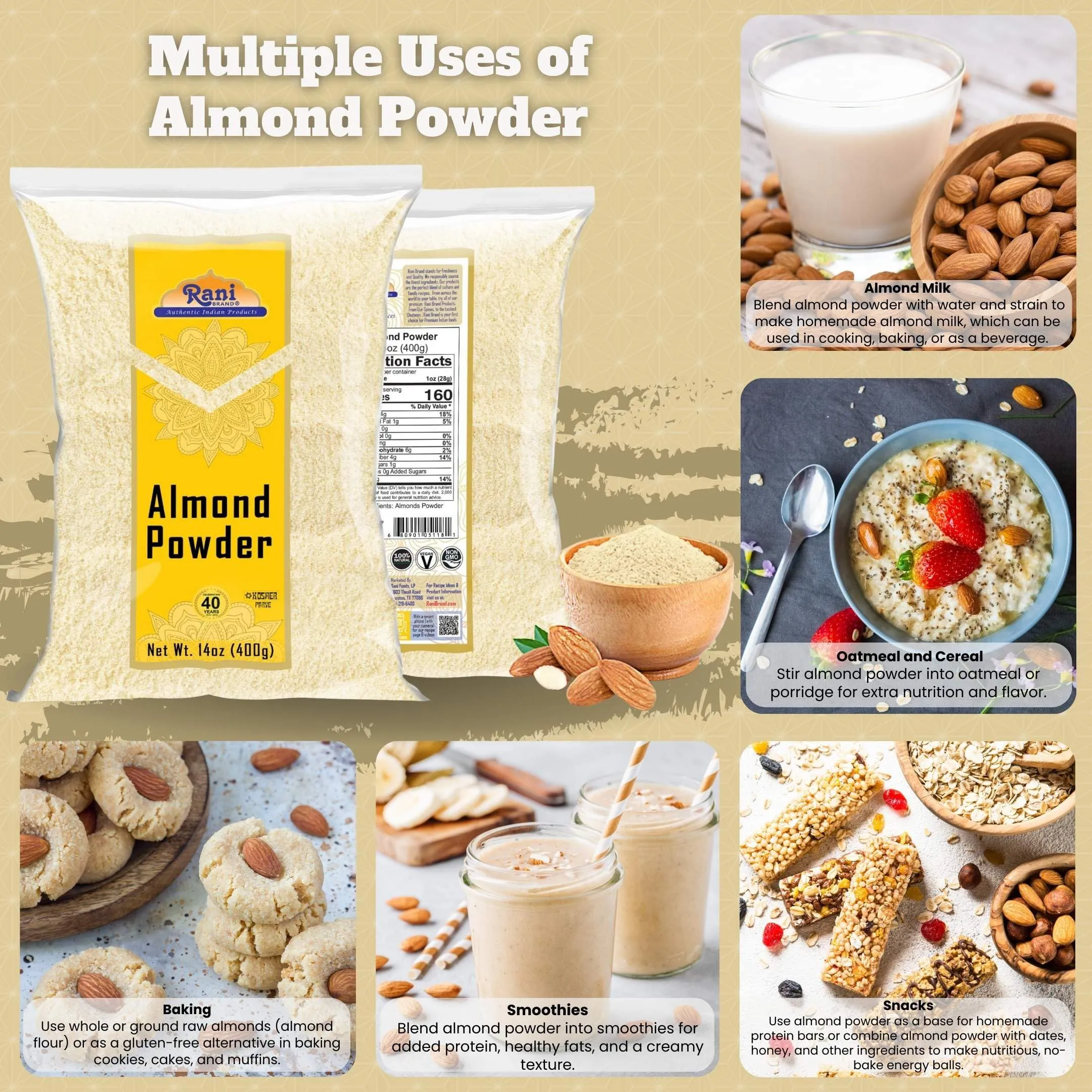 Rani Almonds Powder {2 Sizes Available}