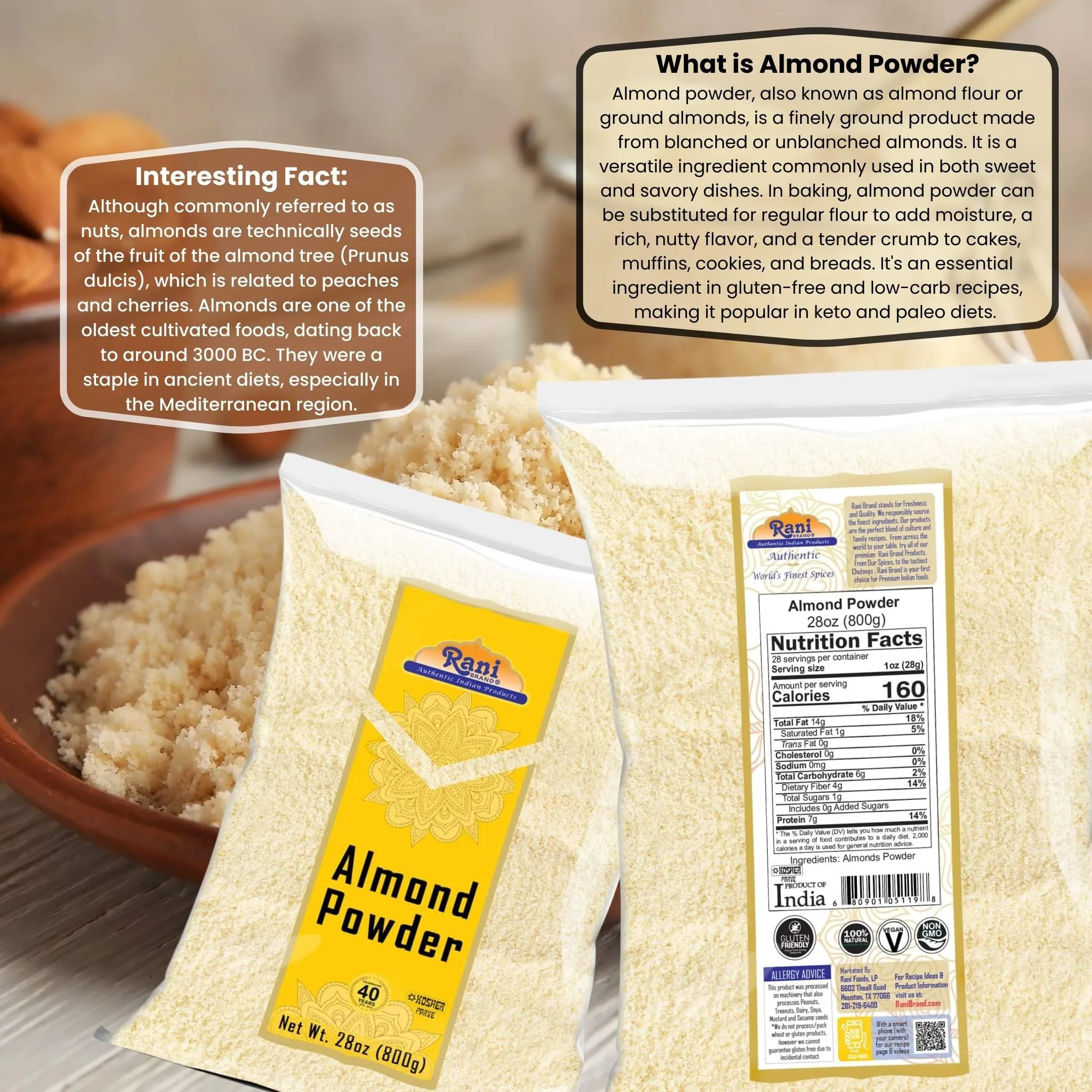 Rani Almonds Powder {2 Sizes Available}