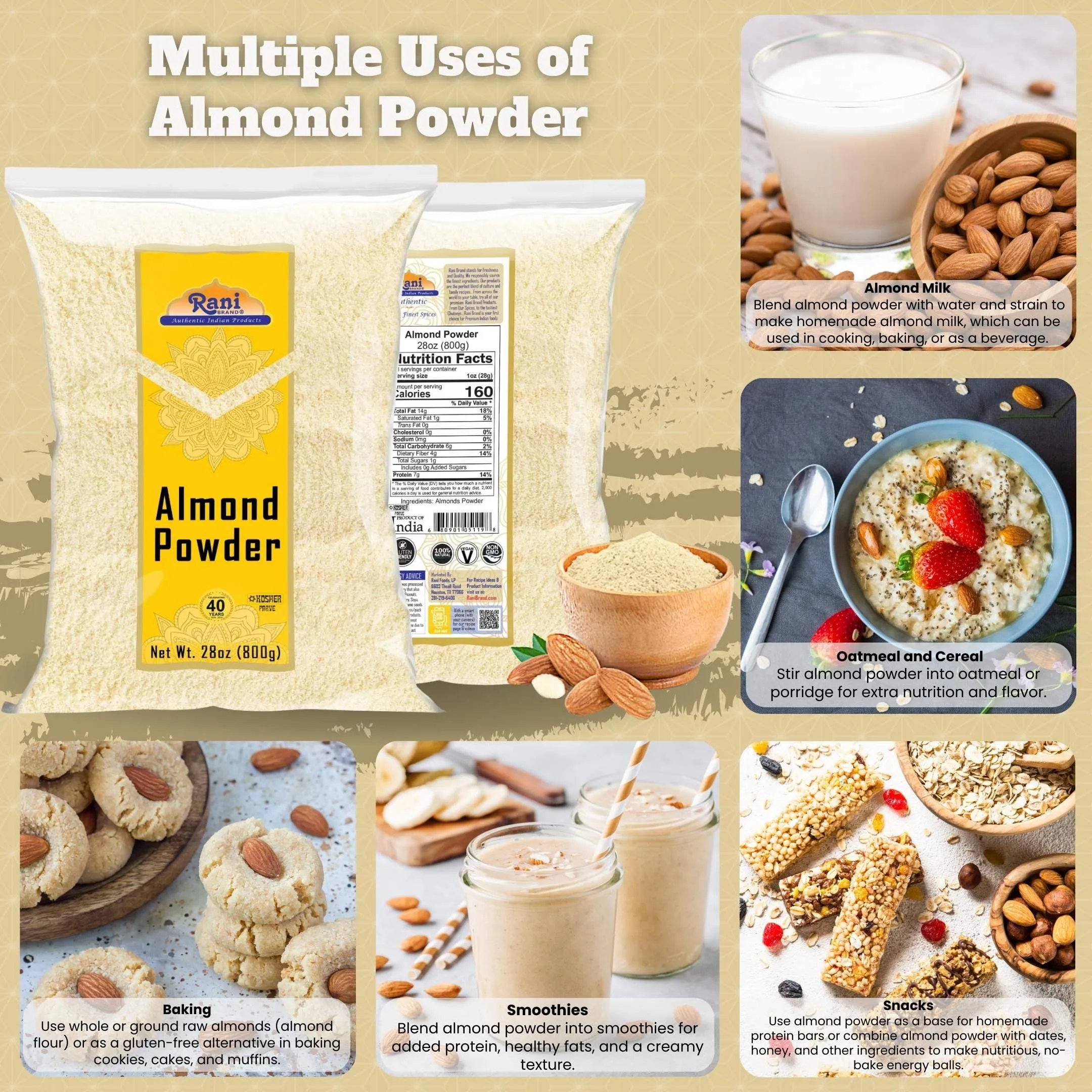 Rani Almonds Powder {2 Sizes Available}