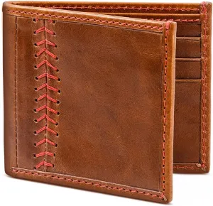 RAWHYD - Baseball Stitch Bi-fold Leather Wallet - 3 4/8" x 4 5/8"