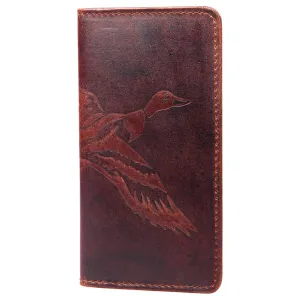 RAWHYD - Long Wallet for Men Duck Leather - 6.75" tall, 3.5" wide