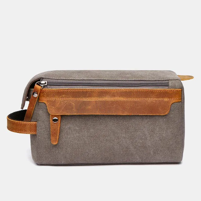 Retro Canvas Storage Makeup Pouch Travel Toiletry Bag for Women Men
