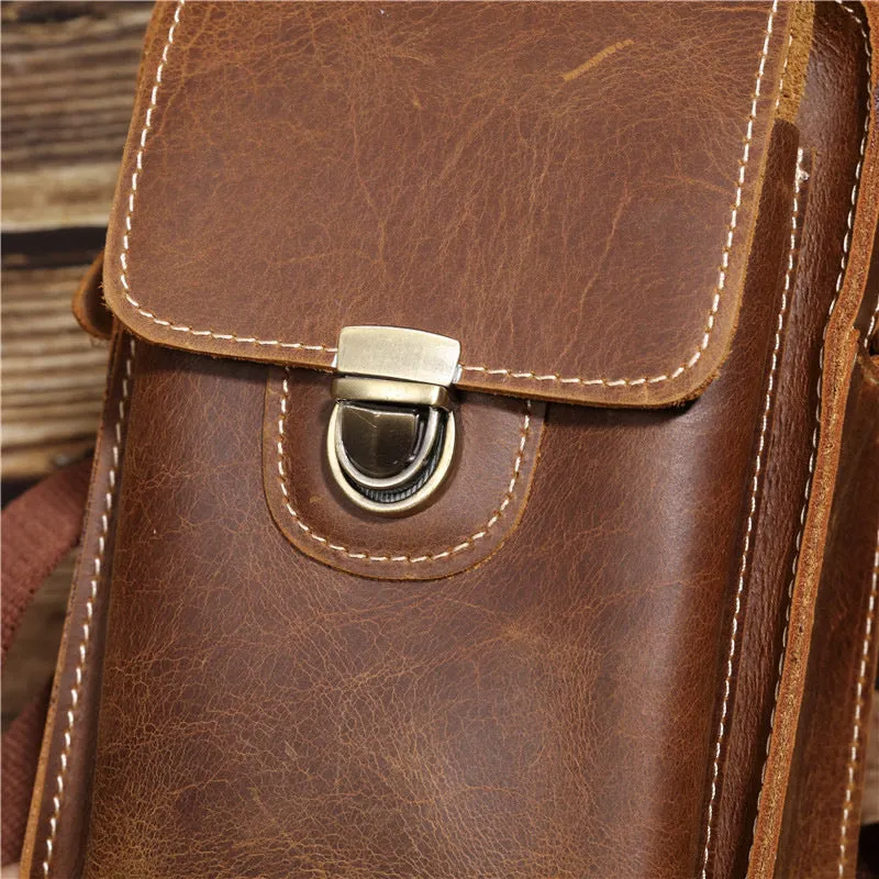 Retro Leather Messenger Bag