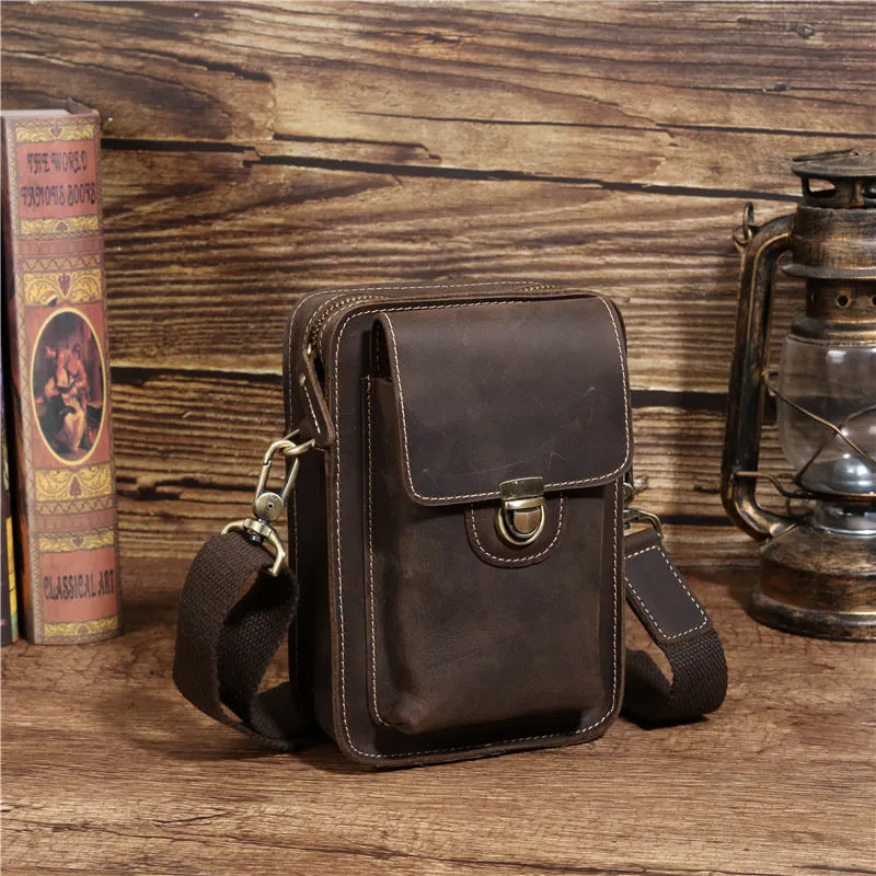 Retro Leather Messenger Bag