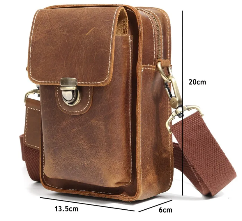 Retro Leather Messenger Bag