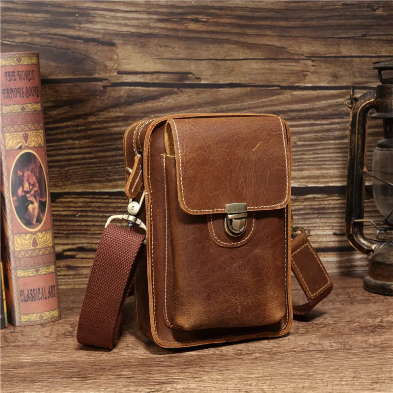Retro Leather Messenger Bag