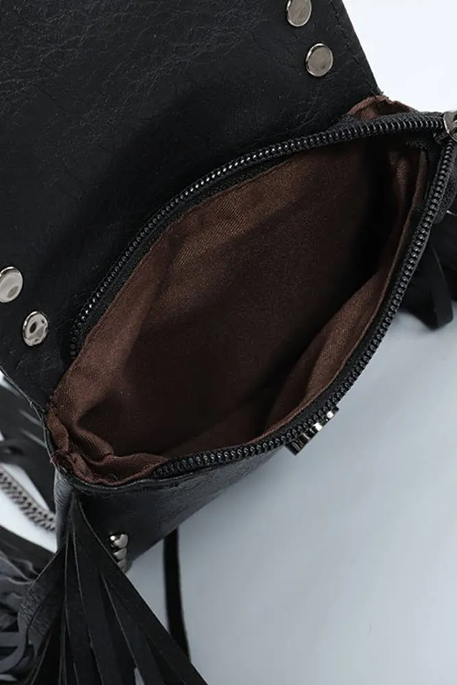 Rivet and Tassel Crossbody Messenger Bag OLY001