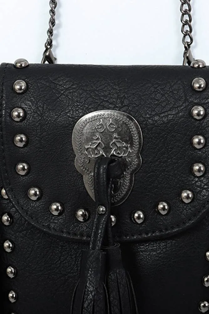 Rivet and Tassel Crossbody Messenger Bag OLY001