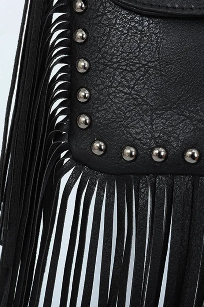 Rivet and Tassel Crossbody Messenger Bag OLY001