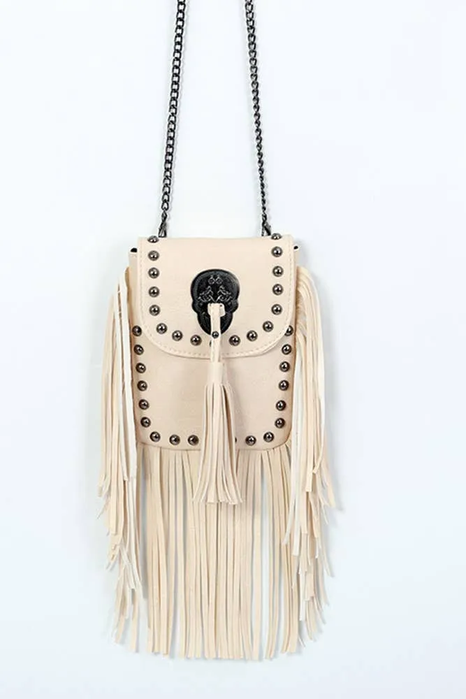 Rivet and Tassel Crossbody Messenger Bag OLY001