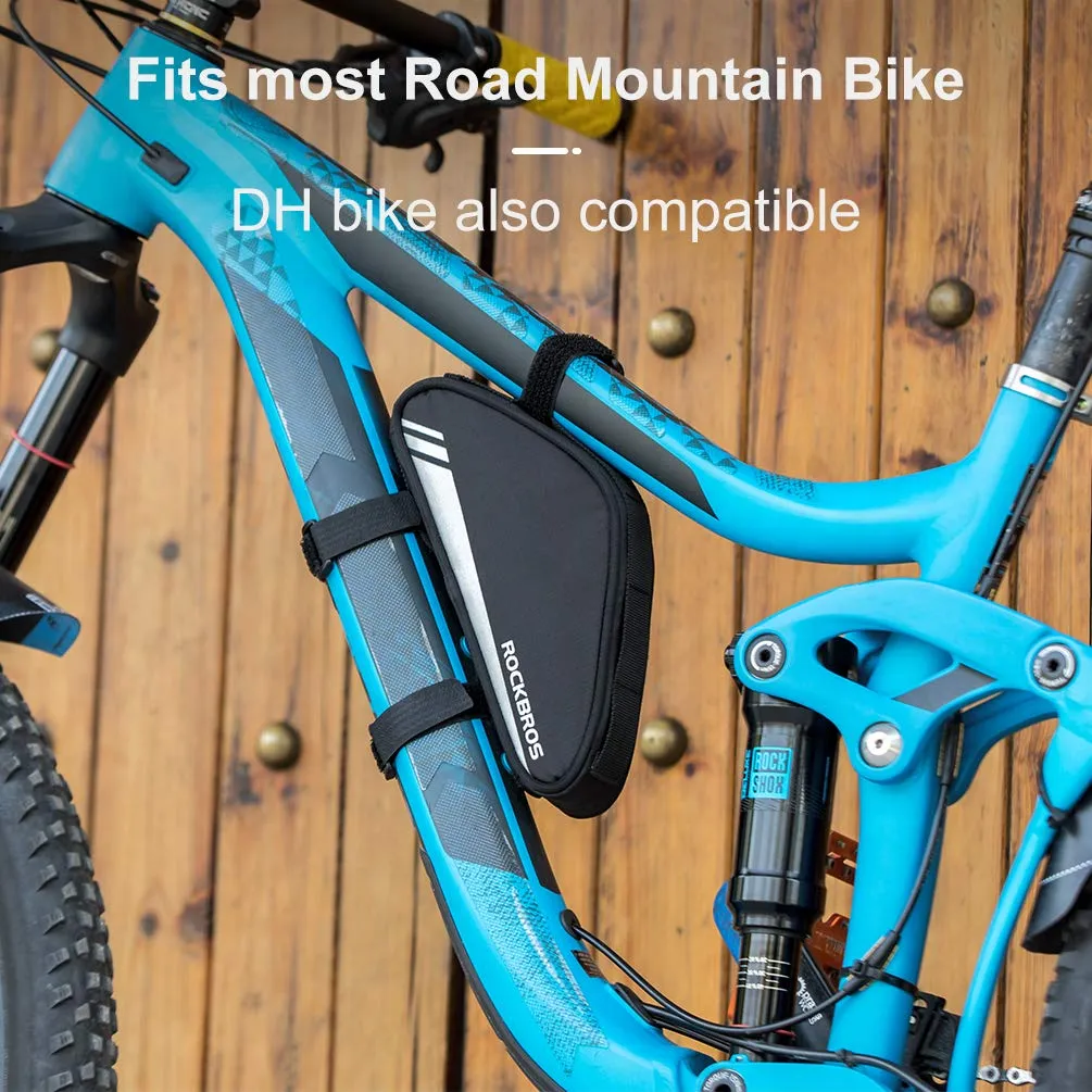 ROCKBROS Triangle Bike Frame Bag 0.7L Road & Mountain Bike Storage Pouch