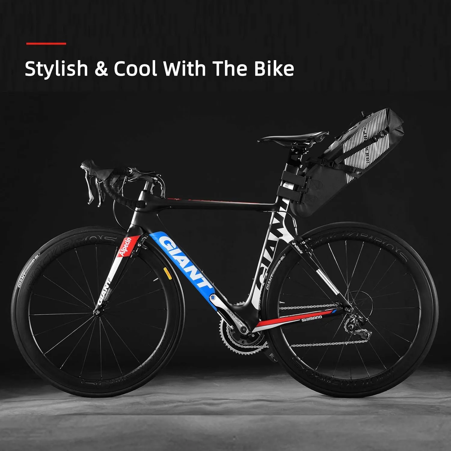 ROCKBROS Waterproof Bikepacking Saddle Bag 14L Adjustable Capacity Easy Install