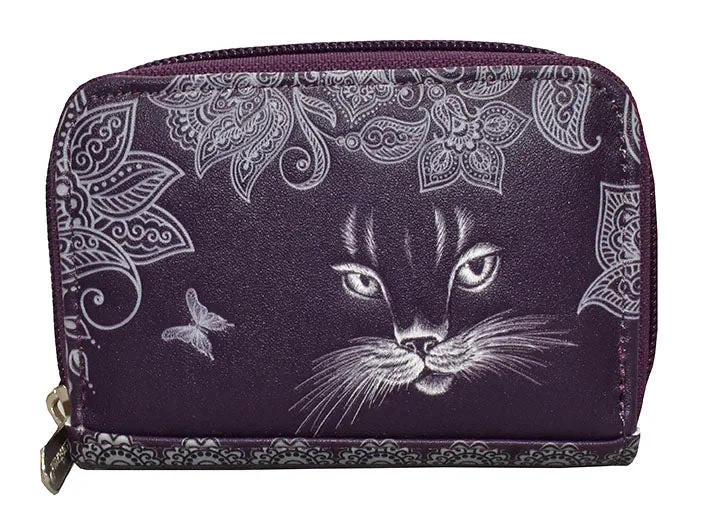 Shadow Cat Zipper Coin Wallet by Shagwear