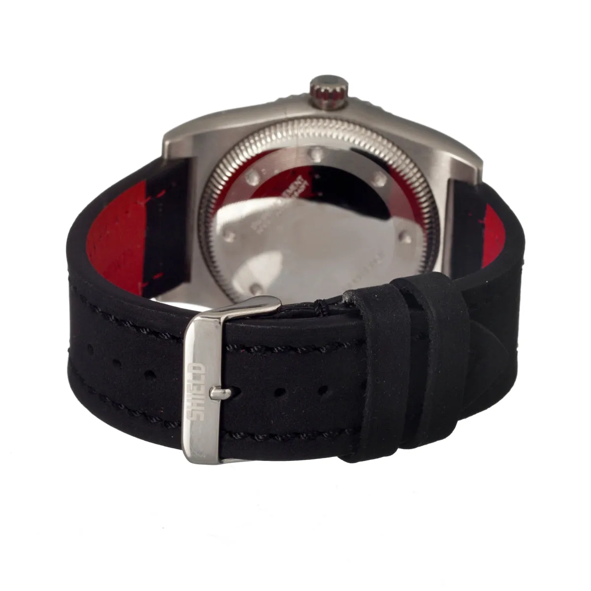 Shield Jarrod Leather-Band Swiss Men's Diver Watch