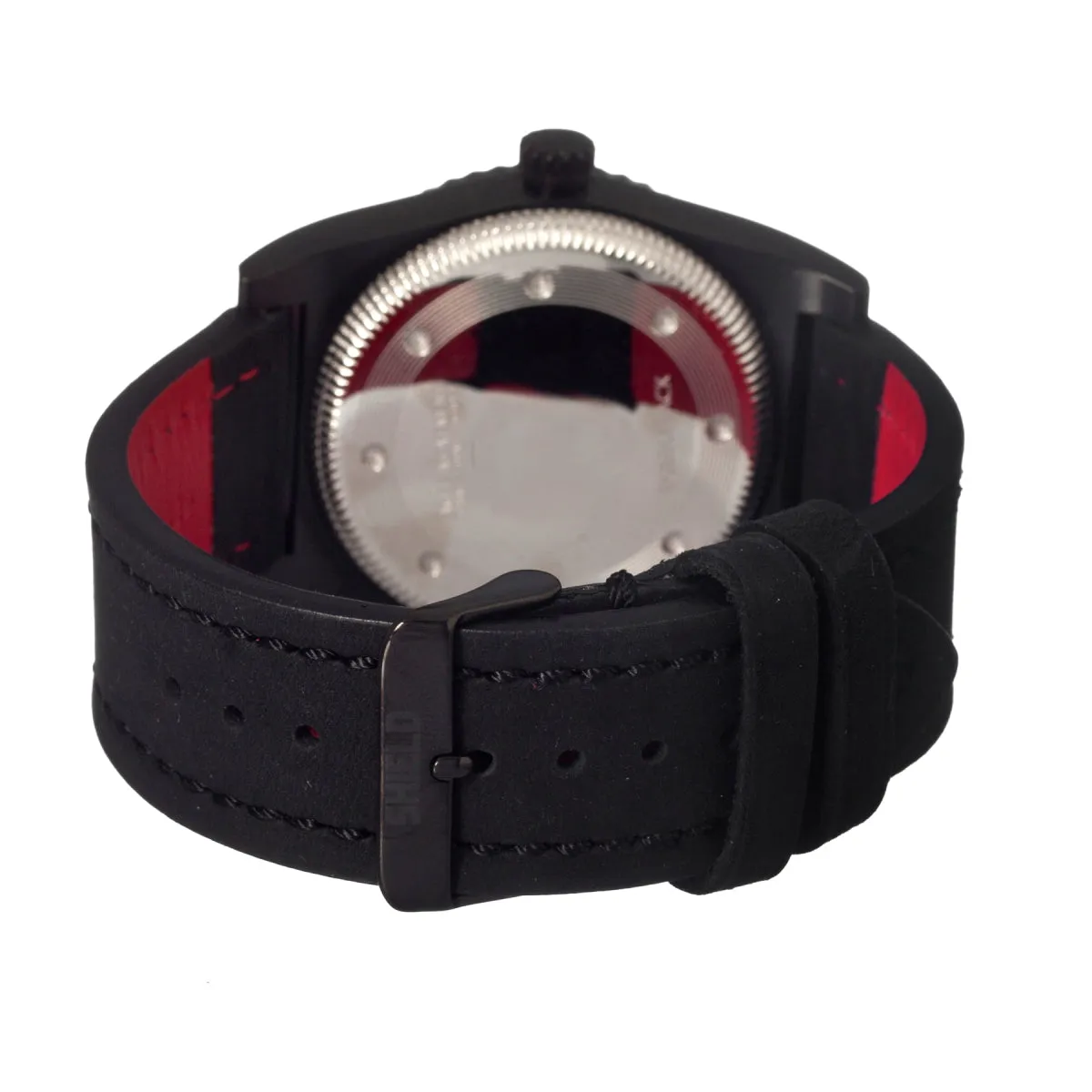 Shield Nuno Leather-Band Swiss Men's Diver Watch