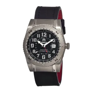 Shield Nuno Leather-Band Swiss Men's Diver Watch