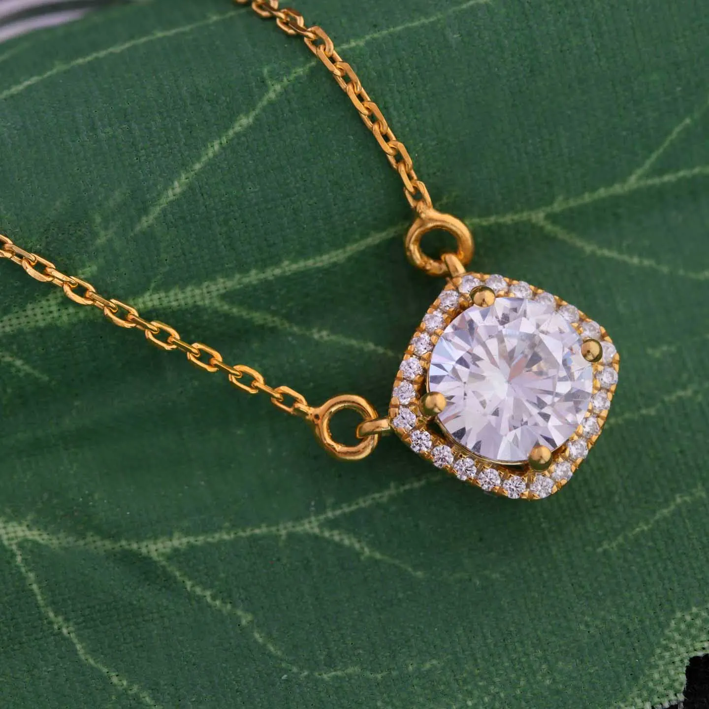 Silver Luminous Solitaire Pendant Necklace