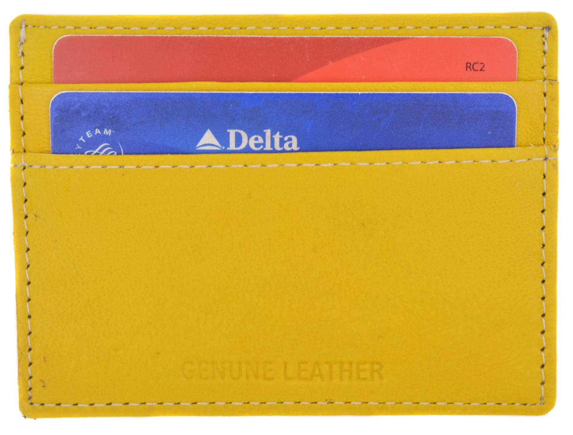 Slim and Sleek Genuine Leather Credit Card Holder with ID Window 270 CF