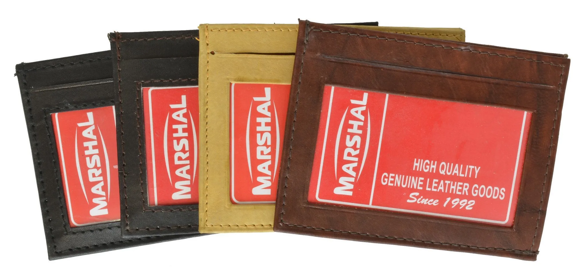 Slim and Sleek Genuine Leather Credit Card Holder with ID Window 270 CF