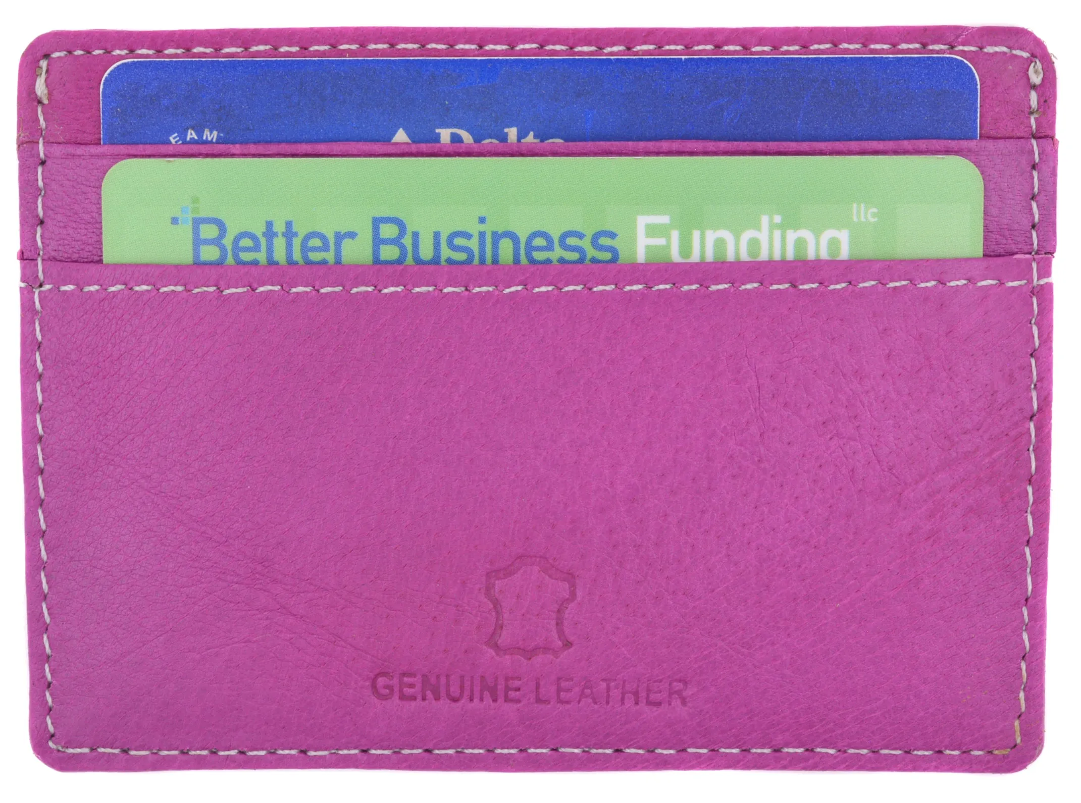 Slim and Sleek Genuine Leather Credit Card Holder with ID Window 270 CF