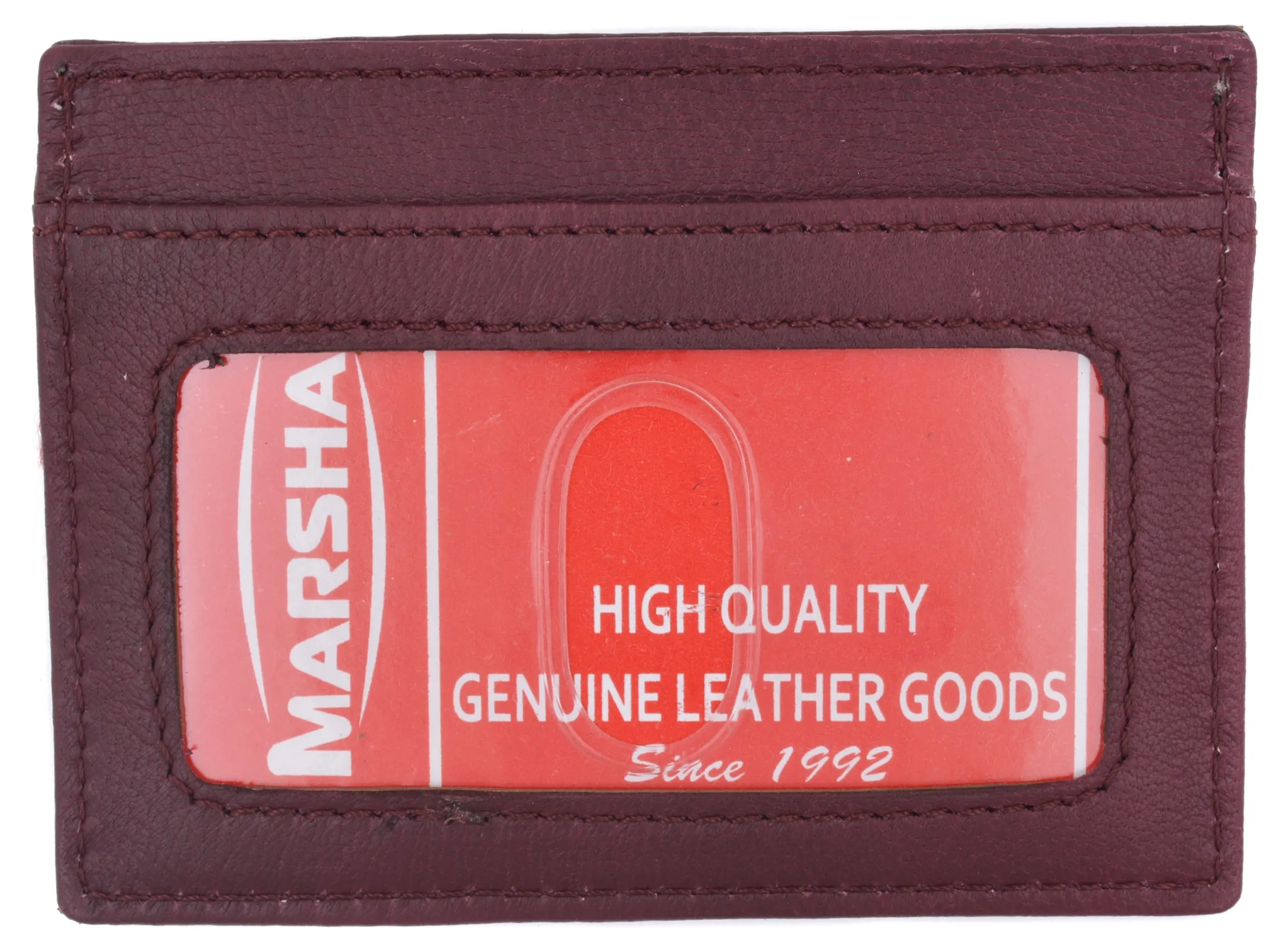 Slim and Sleek Genuine Leather Credit Card Holder with ID Window 270 CF
