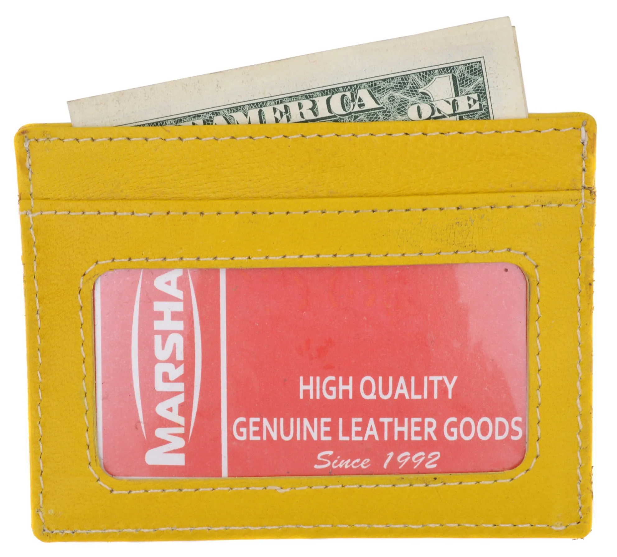 Slim and Sleek Genuine Leather Credit Card Holder with ID Window 270 CF