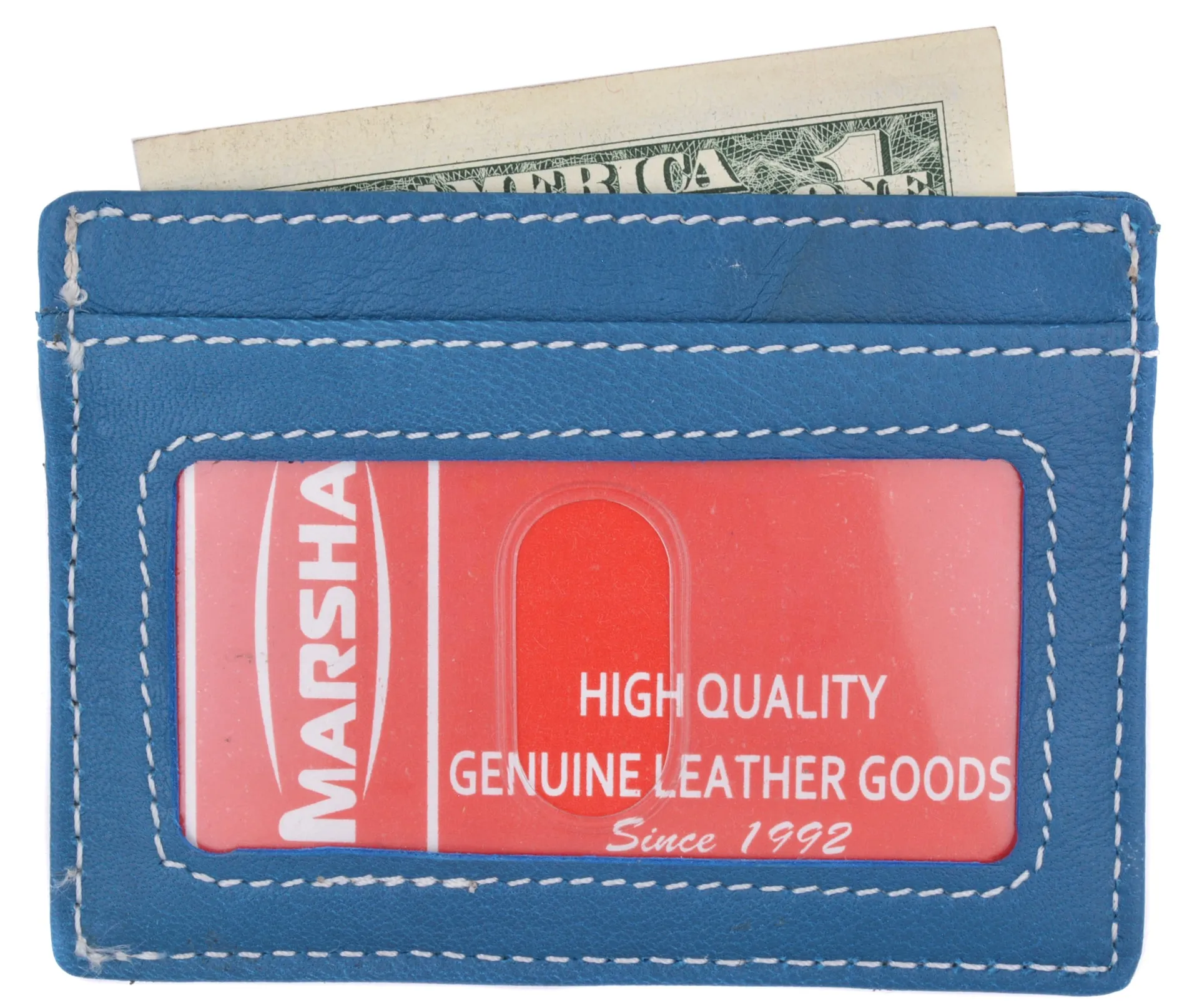 Slim and Sleek Genuine Leather Credit Card Holder with ID Window 270 CF