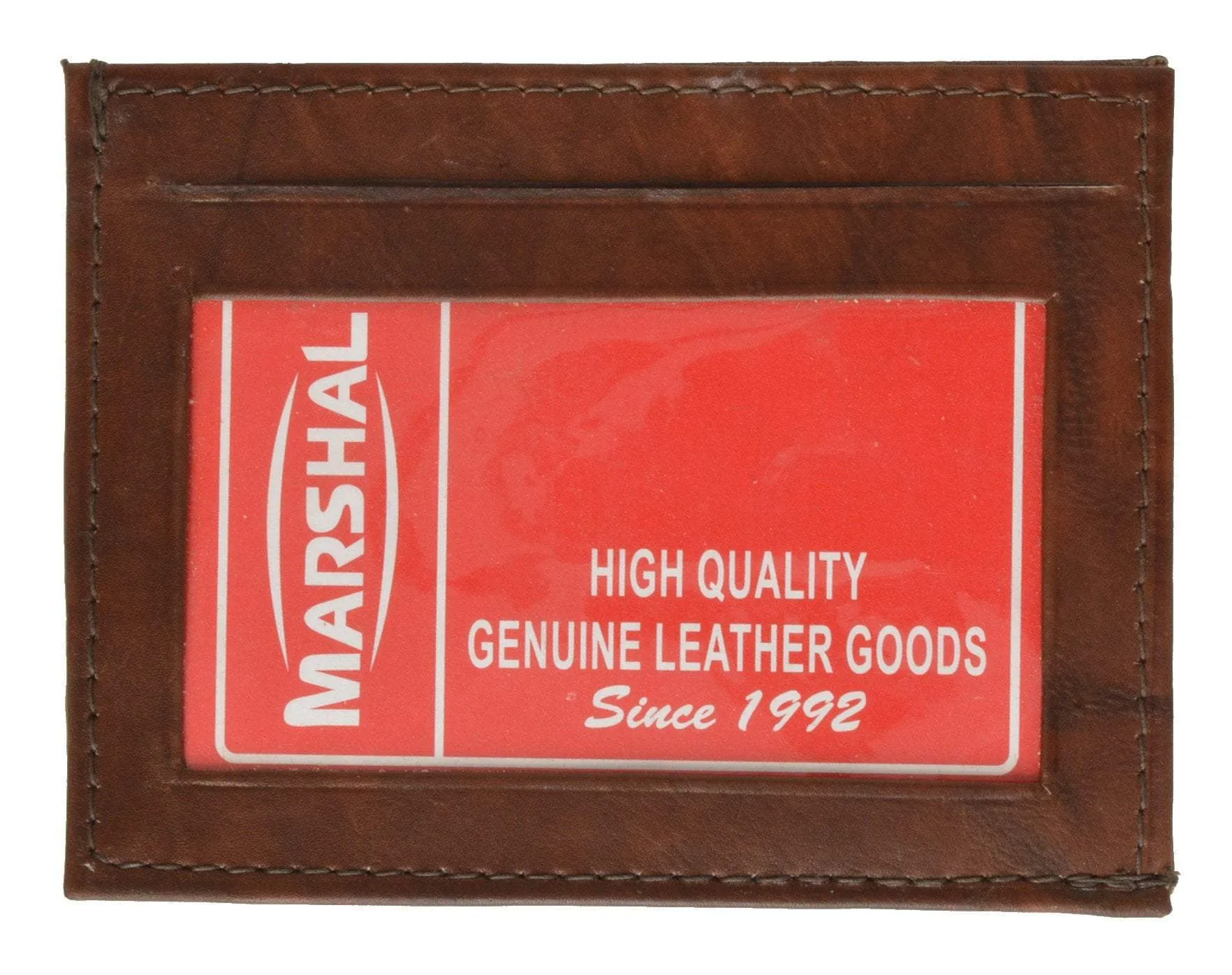 Slim and Sleek Genuine Leather Credit Card Holder with ID Window 270 CF