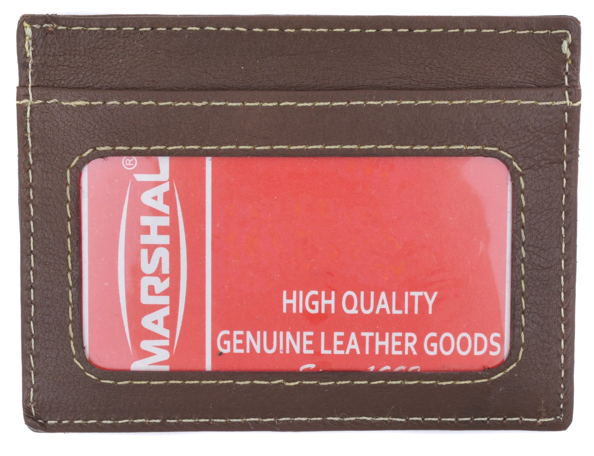 Slim and Sleek Genuine Leather Credit Card Holder with ID Window 270 CF