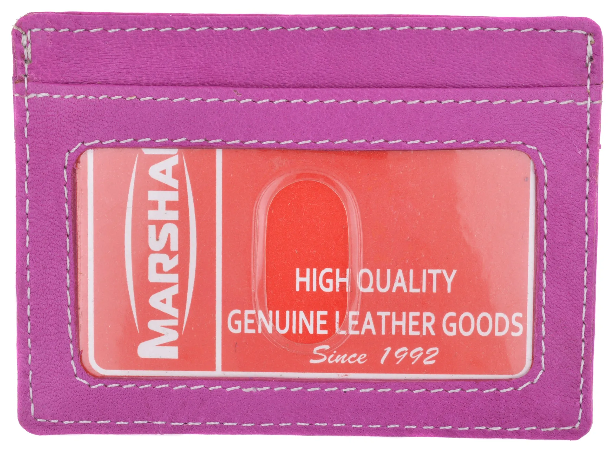 Slim and Sleek Genuine Leather Credit Card Holder with ID Window 270 CF