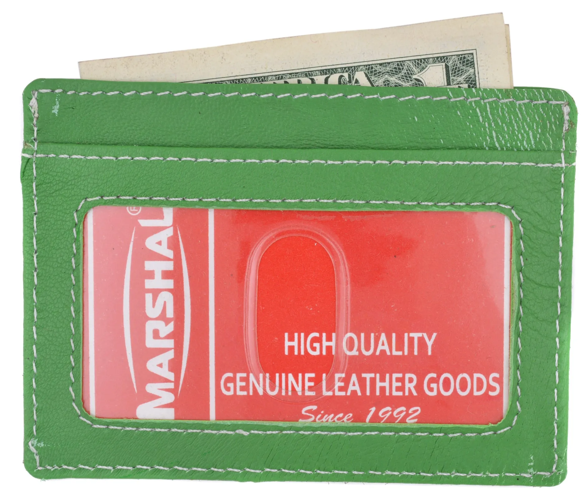Slim and Sleek Genuine Leather Credit Card Holder with ID Window 270 CF