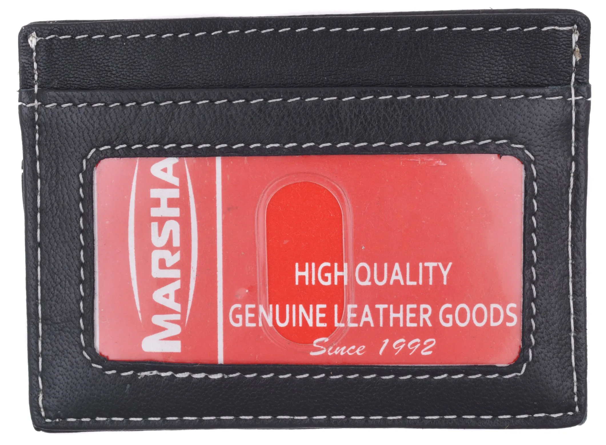 Slim and Sleek Genuine Leather Credit Card Holder with ID Window 270 CF