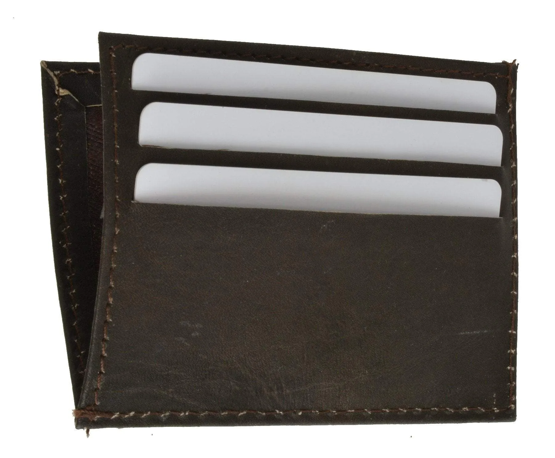 Slim and Sleek Genuine Leather Credit Card Holder with ID Window 270 CF