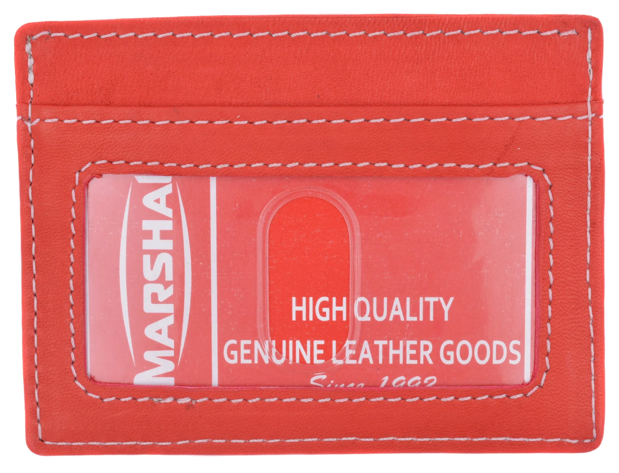 Slim and Sleek Genuine Leather Credit Card Holder with ID Window 270 CF