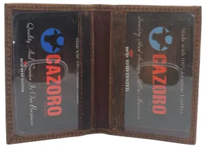 Slim Thin Genuine Leather 2 ID Window Mini Wallet Holder Bifold Driver's License Safe