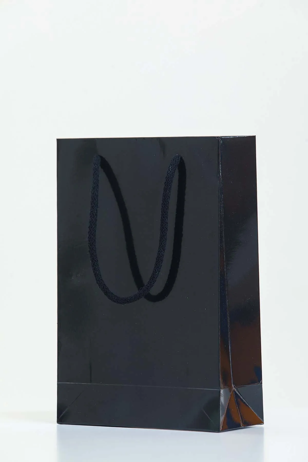 Small Black Glossy Laminated Uk Carrier Bags