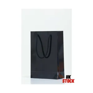 Small Black Glossy Laminated Uk Carrier Bags