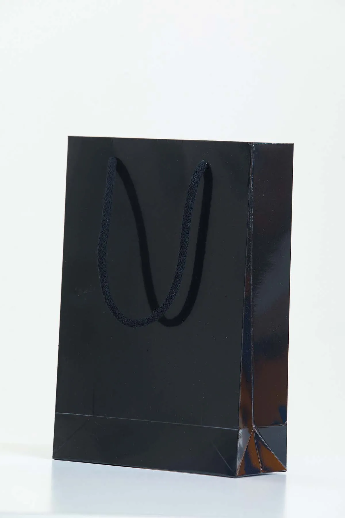 Small Black Glossy Laminated Uk Carrier Bags