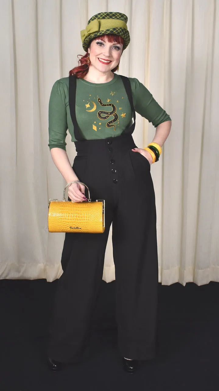 Snakeskin Barrel Handbag
