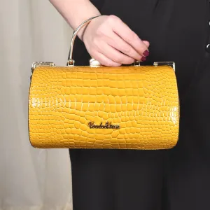 Snakeskin Barrel Handbag