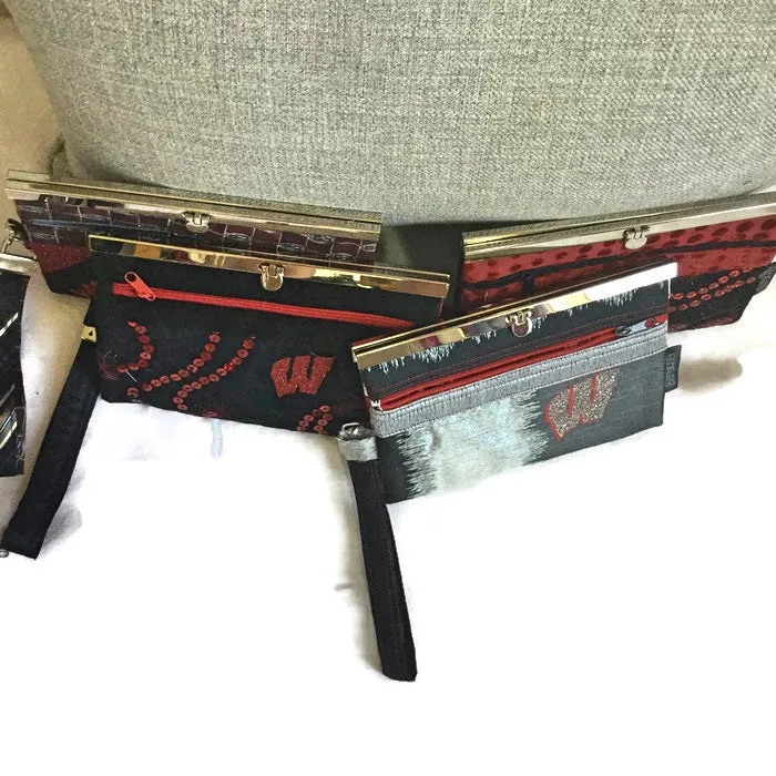 SOLD Wisconsin Motion W Wallet in Red and Black Sequin