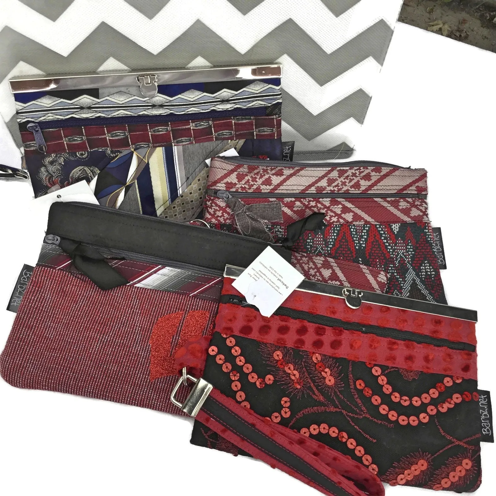 SOLD Wisconsin Motion W Wallet in Red and Black Sequin