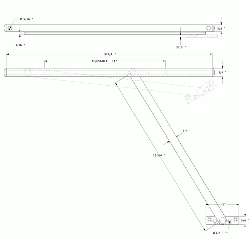 Solid Brass Overhead Door Holder (Antique Brass Finish)