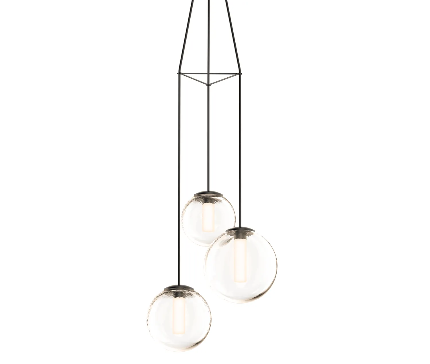 Sonneman 32"/48" Double Ring with Crystal Oval Luminaires