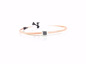 Square limestone inlay bangle