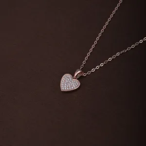 Starlit Heart Necklace | Rose Gold