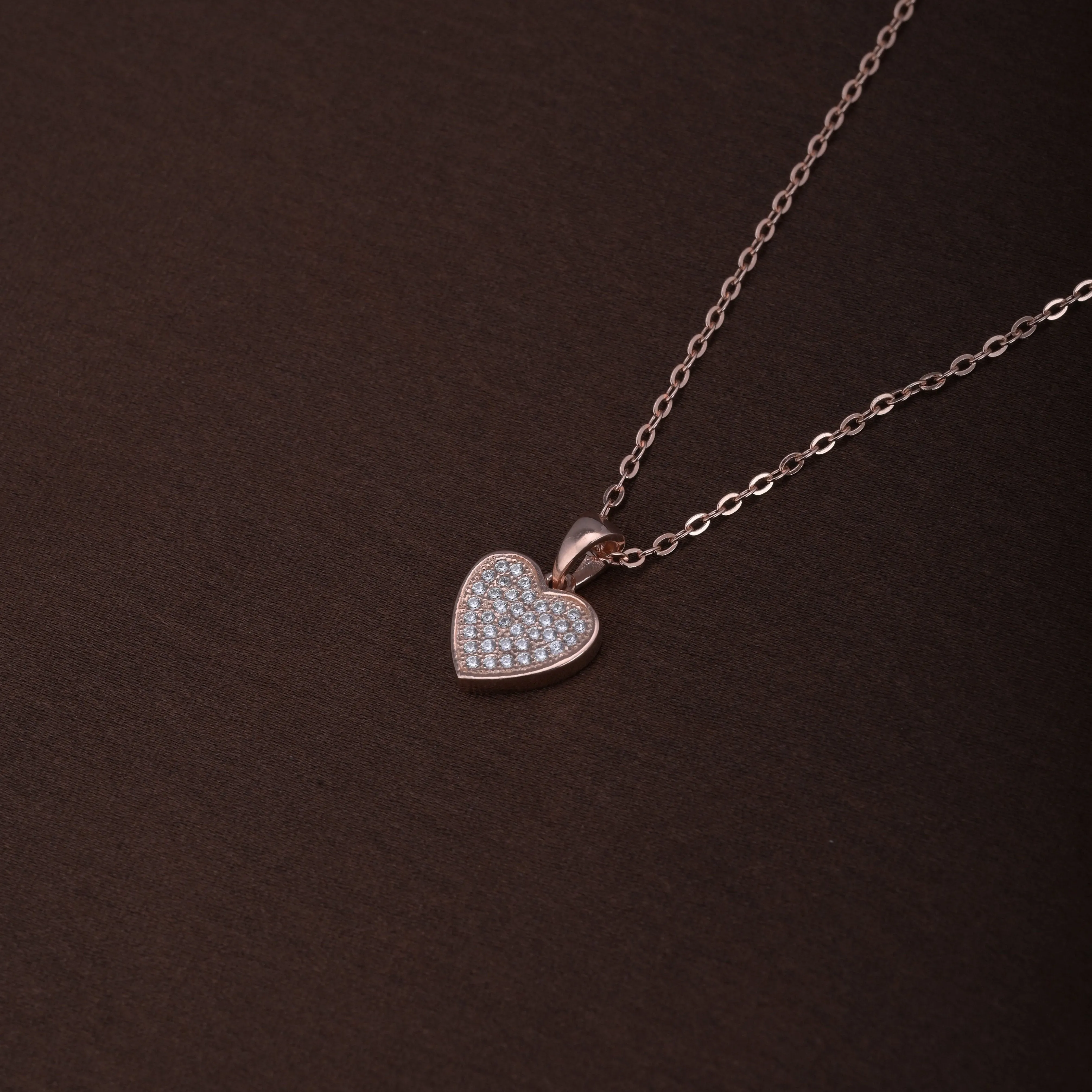 Starlit Heart Necklace | Rose Gold