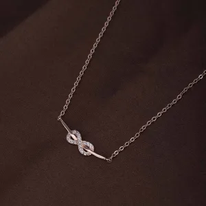 Starlit Infinity Necklace | Rose Gold